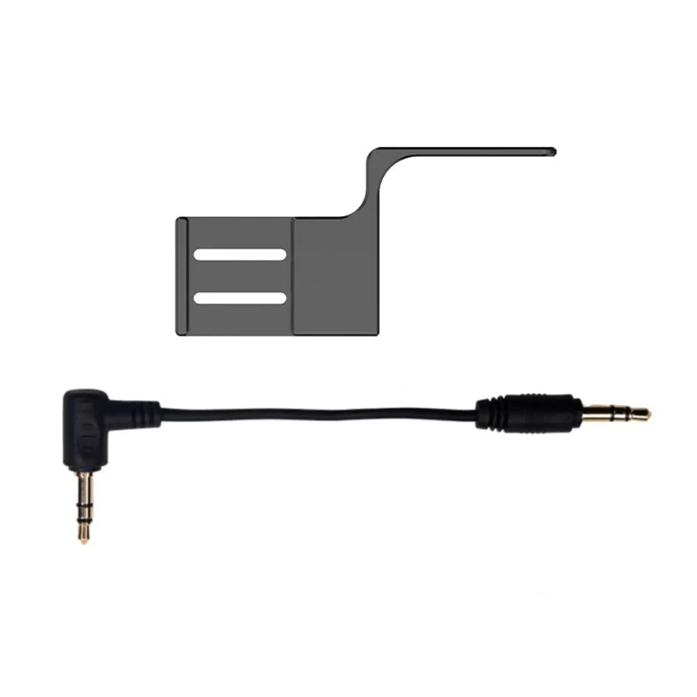 Black aluminium household microphone expansion bracket with bottom 1/4 hole for tripod or selfie stick connection