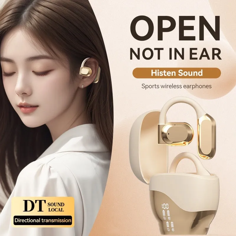 Ear-mounted simultaneous interpretation headset M62 Common Style in Black with ear hook design and breathing light