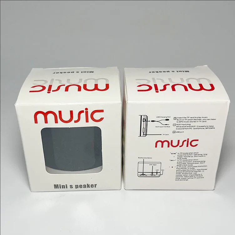 A9 Mini Cracked Bluetooth speaker in white with cracked-effect finish and LED lights