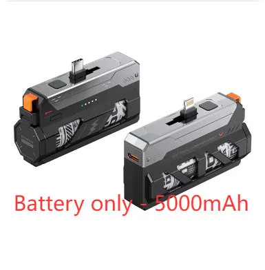 Capsule power bank with hanging buckle, 25000mAh fast charge, available in Type-C and Lightning