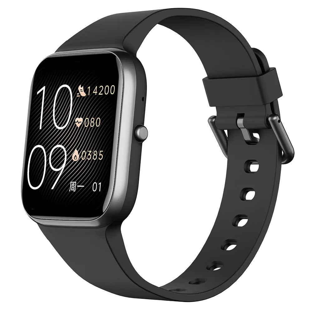 Blood pressure blood oxygen physiological search watch with TFT screen, black colour, featuring heart rate monitoring and Bluetooth calling