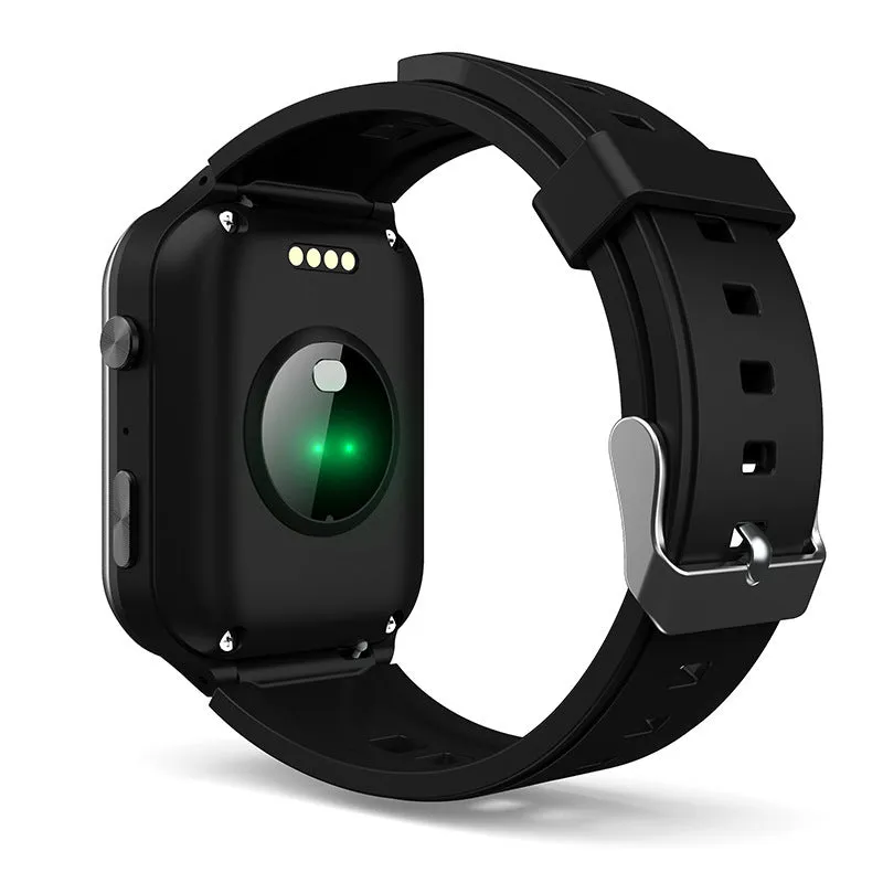 Elderly positioning smart phone watch with 1.83 inch screen, ABS silicone strap, fashion silver black colour