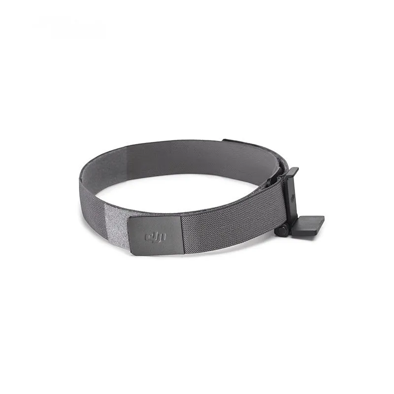 DJI Osmo Action 2 magnetic suction headband with polyester strap and plastic mount on a white background