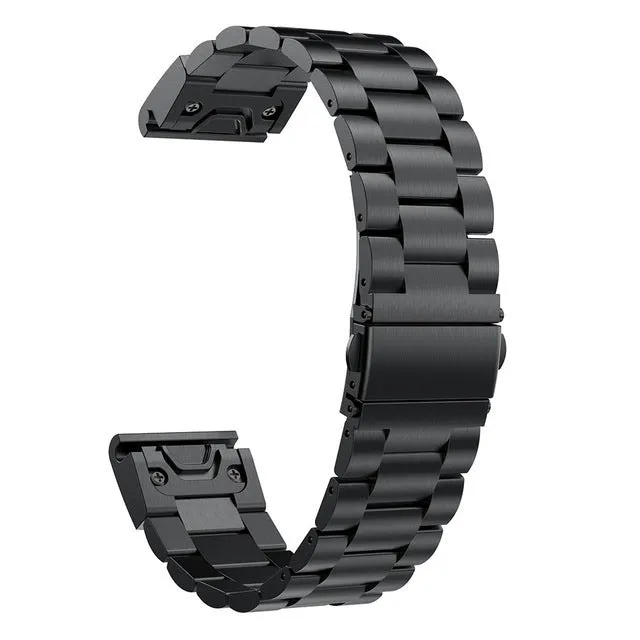 Quick release metal watch strap for Jiaming in silver 22mm width