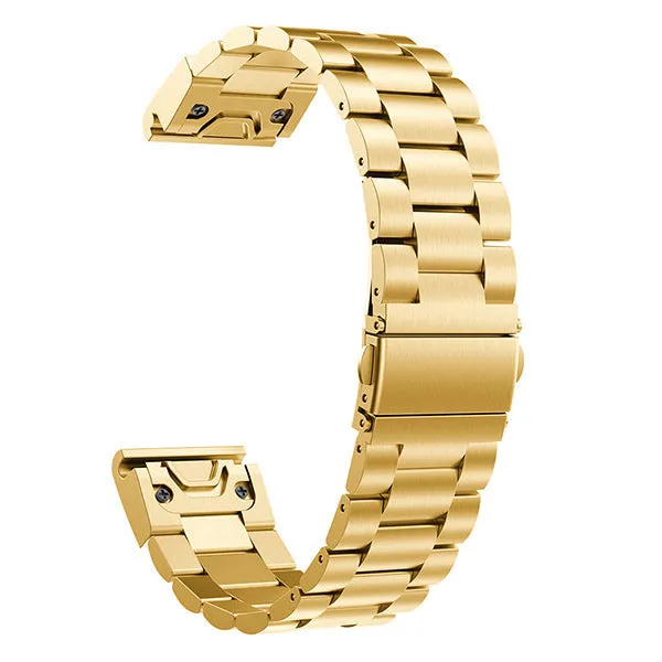 Quick release metal watch strap for Jiaming in silver 22mm width