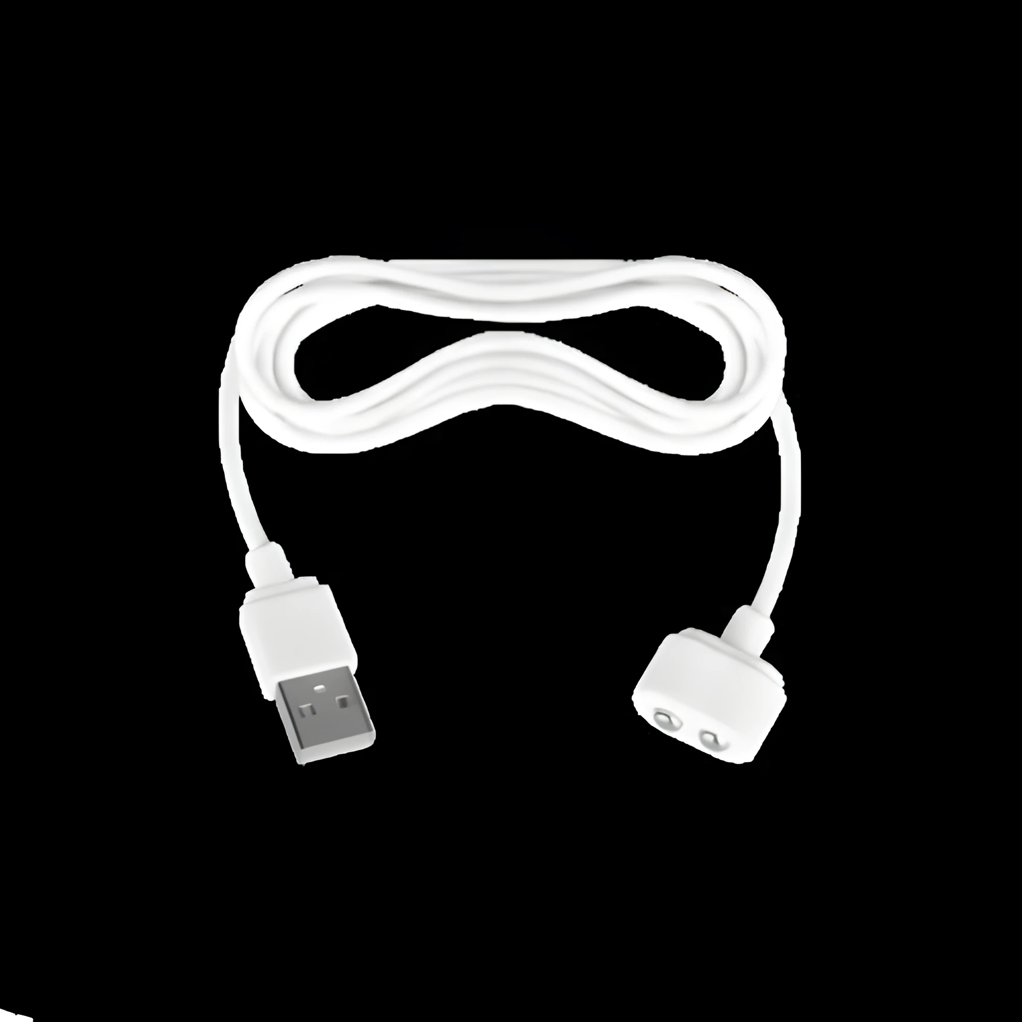 Black magnetic charging cable with suction tip for data transfer and charging
