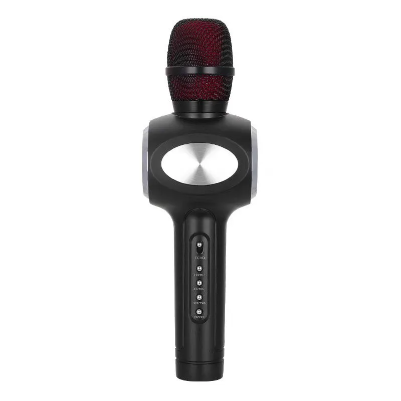 Yaerjia E108 mobile microphone in black, gold, or pink colours with capacitive pickup and echo effects