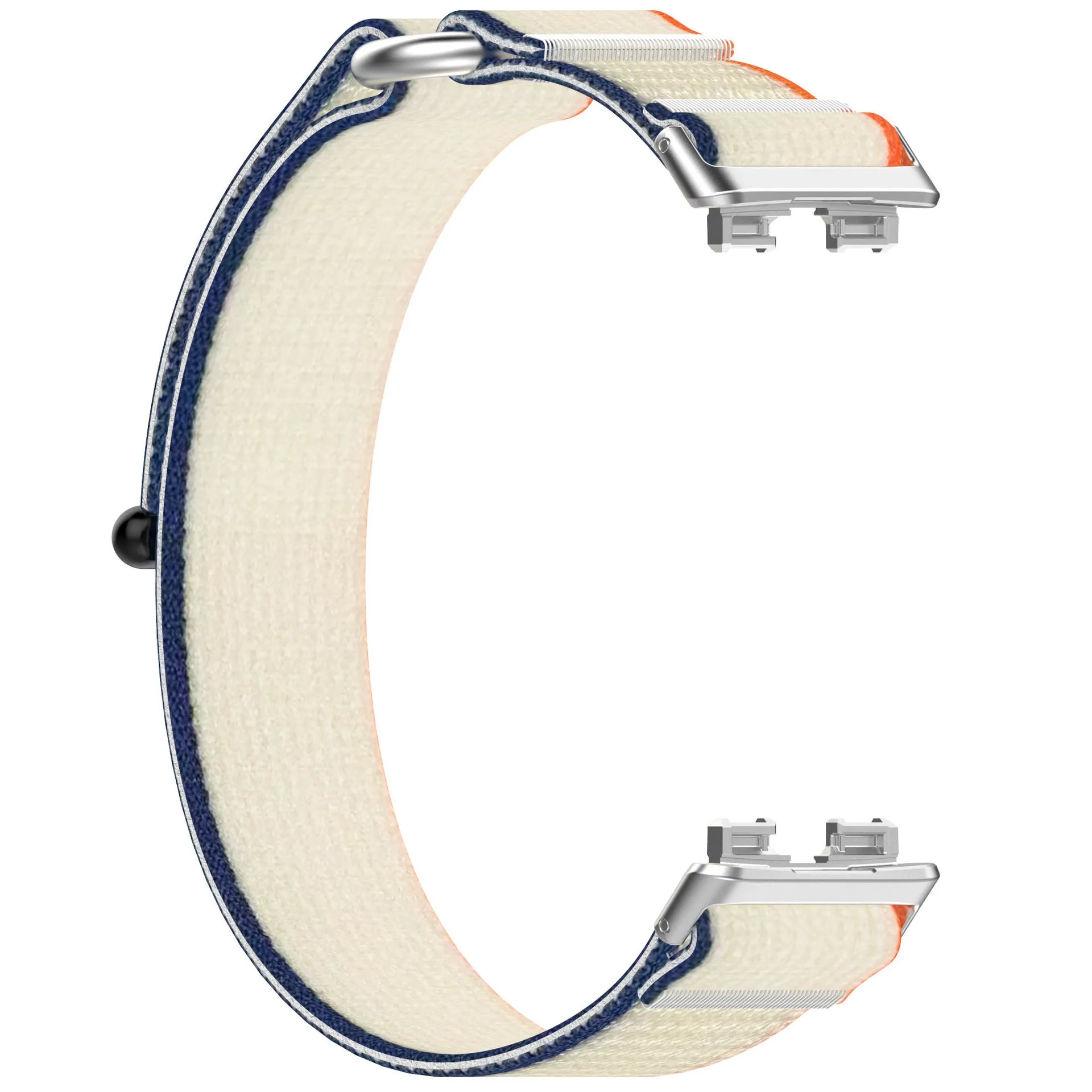 Braided loop nylon watchband for Huawei Watch Band 10 9 8 in colour orange with rice