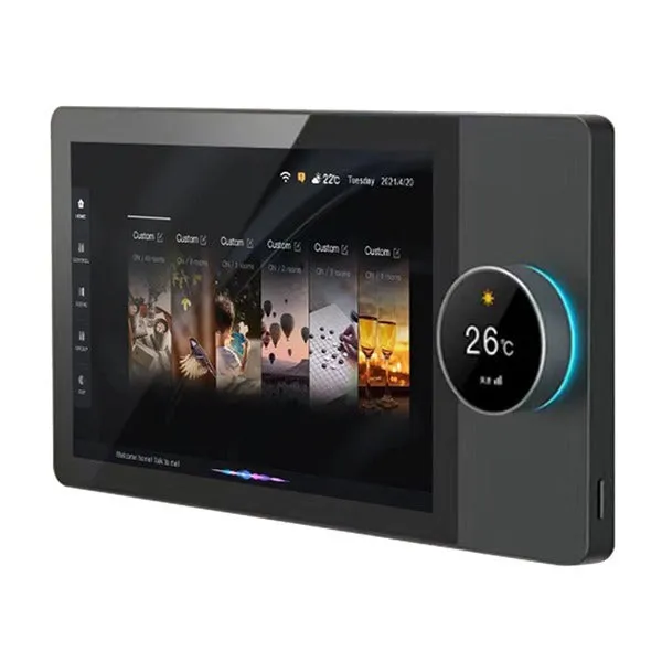 Graffiti smart central control home panel 8 inch IPS LCD touch screen with quad core processor for lighting and audio control