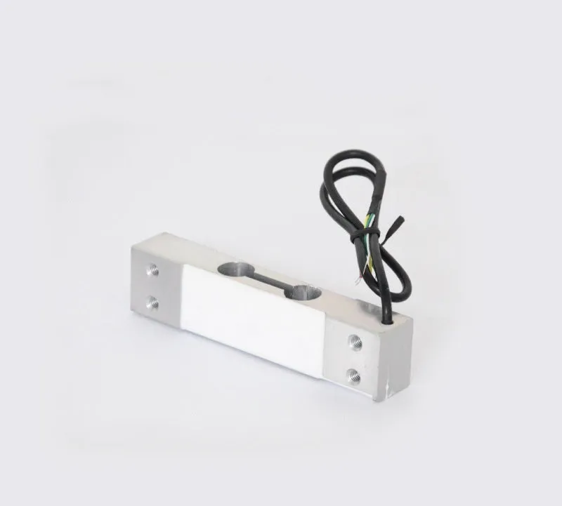 Electronic scale weighing sensor load cell with metal construction and connecting wires, available in 6kg to 60kg capacities