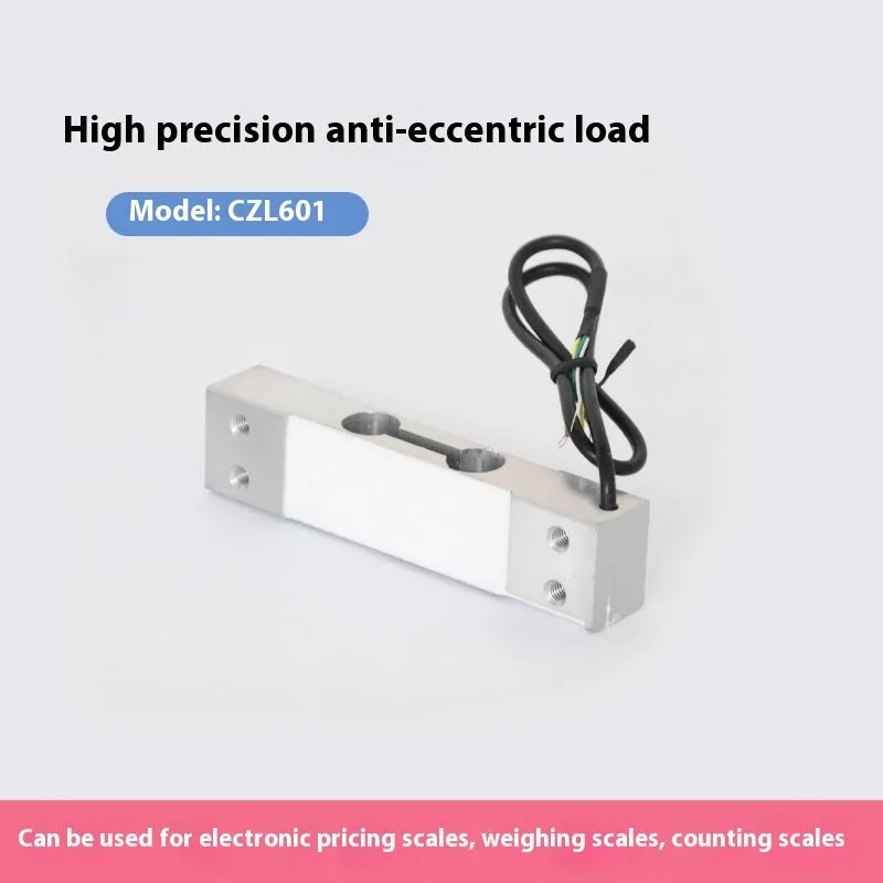 Electronic scale weighing sensor load cell with metal construction and connecting wires, available in 6kg to 60kg capacities