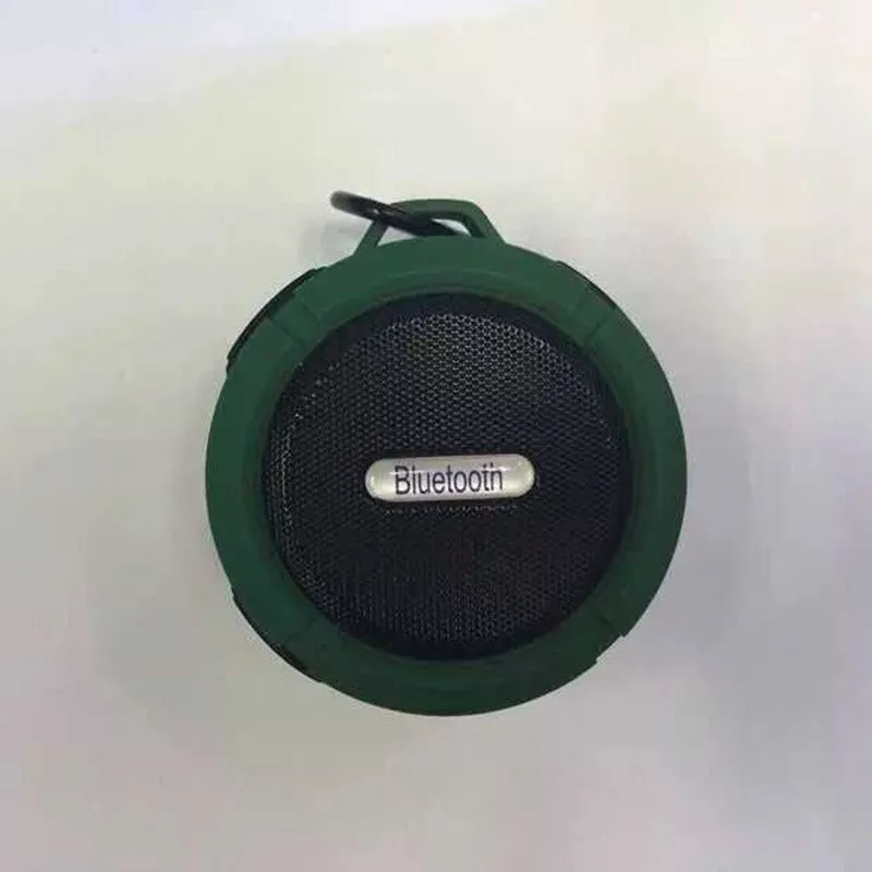 C6 waterproof Bluetooth portable speaker in multiple colours with bag clip attachment
