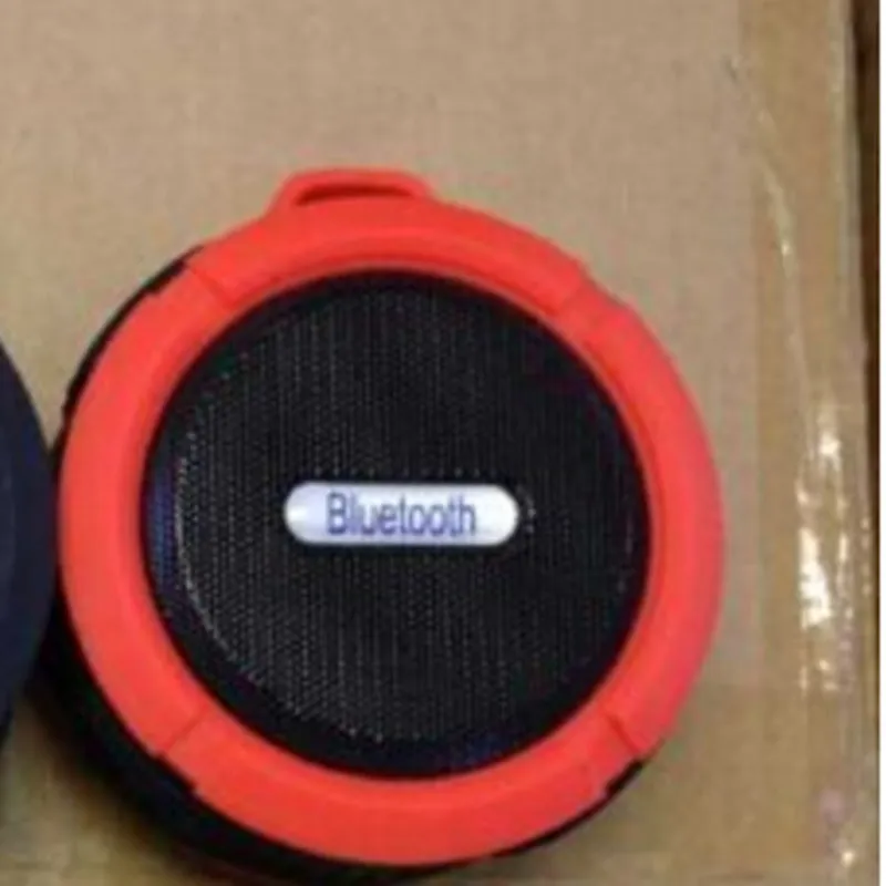 C6 waterproof Bluetooth portable speaker in multiple colours with bag clip attachment