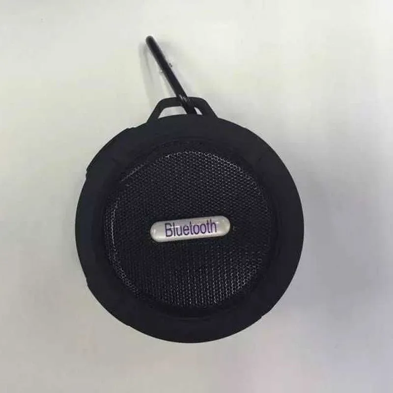 C6 waterproof Bluetooth portable speaker in multiple colours with bag clip attachment