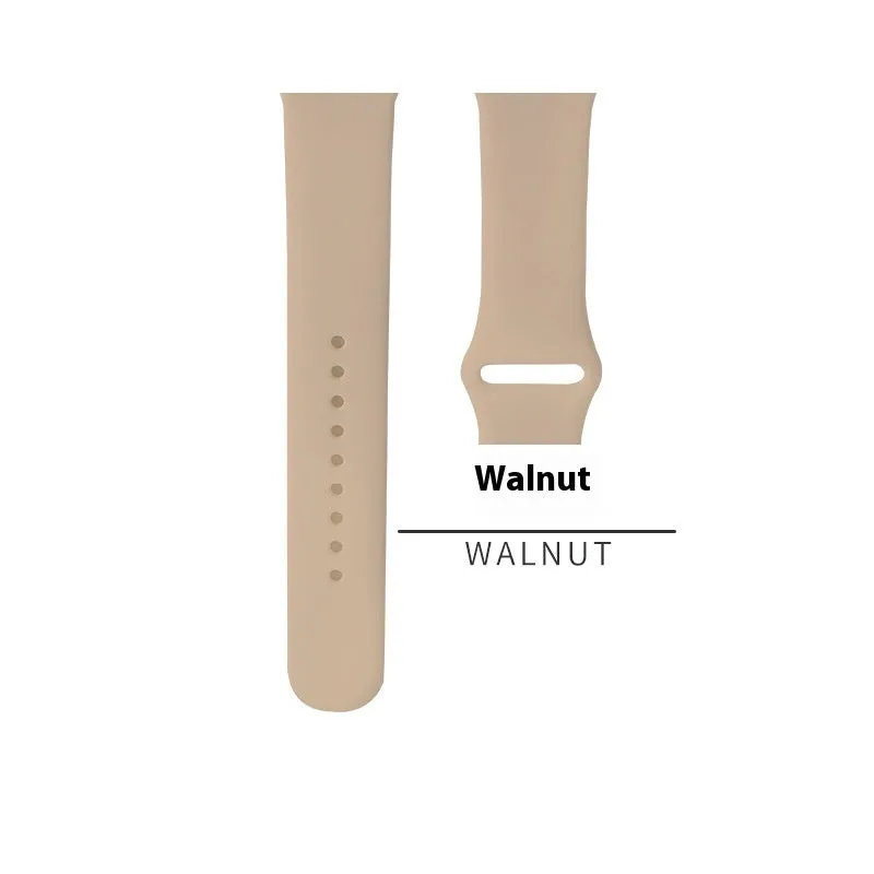 Silicone strap for Apple Watch 1-9 SE, in light peach pink, with buckle, for 38/40/41mm case
