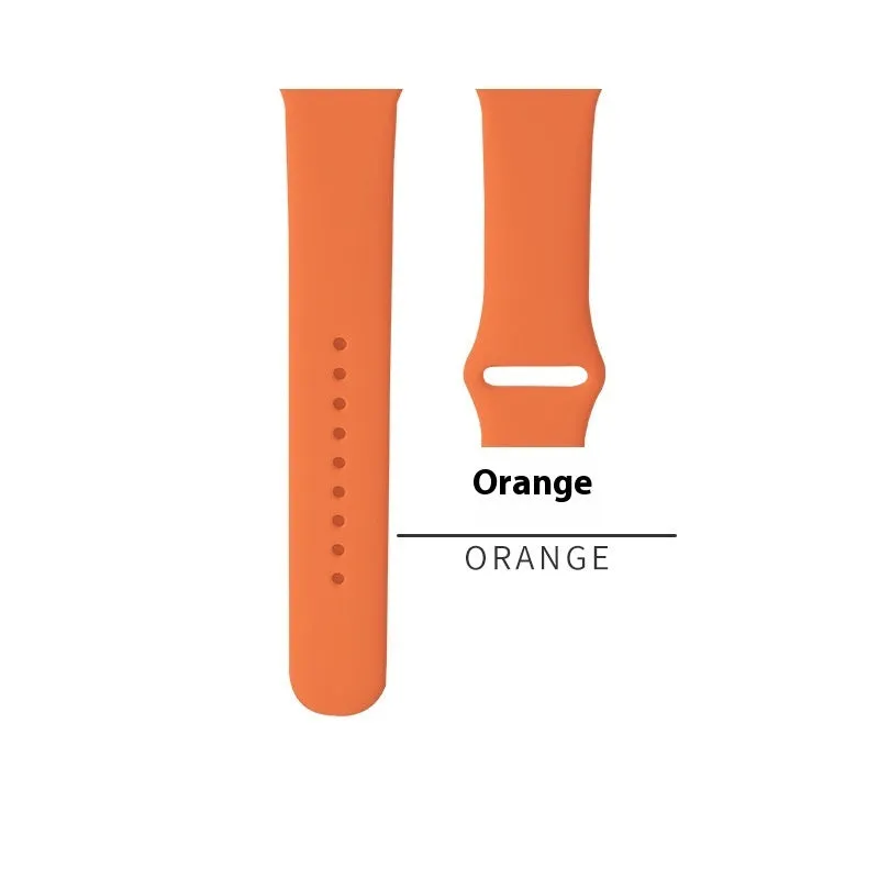Silicone strap for Apple Watch 1-9 SE, in light peach pink, with buckle, for 38/40/41mm case