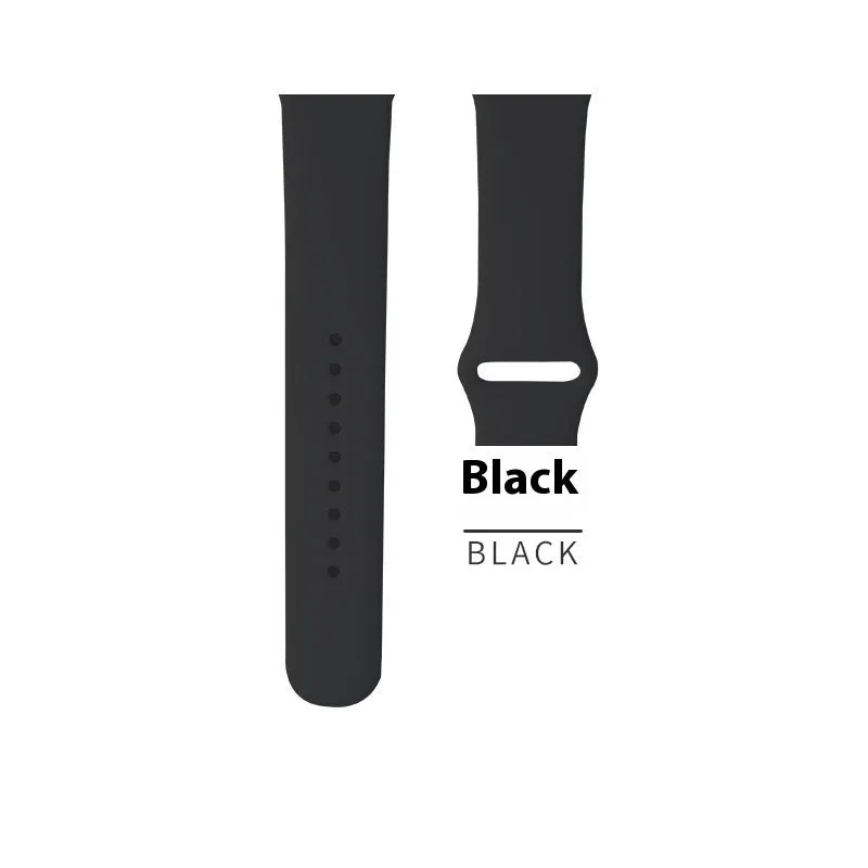 Silicone strap for Apple Watch 1-9 SE, in light peach pink, with buckle, for 38/40/41mm case