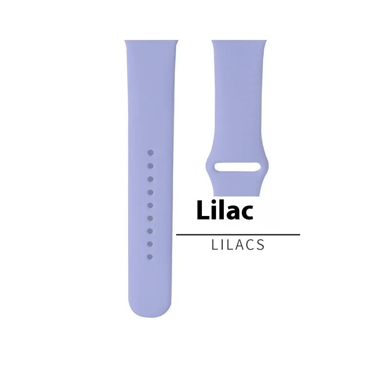 Silicone strap for Apple Watch 1-9 SE, in light peach pink, with buckle, for 38/40/41mm case