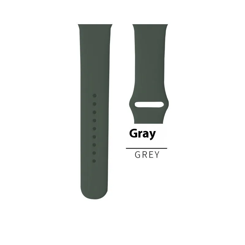 Silicone strap for Apple Watch 1-9 SE, in light peach pink, with buckle, for 38/40/41mm case