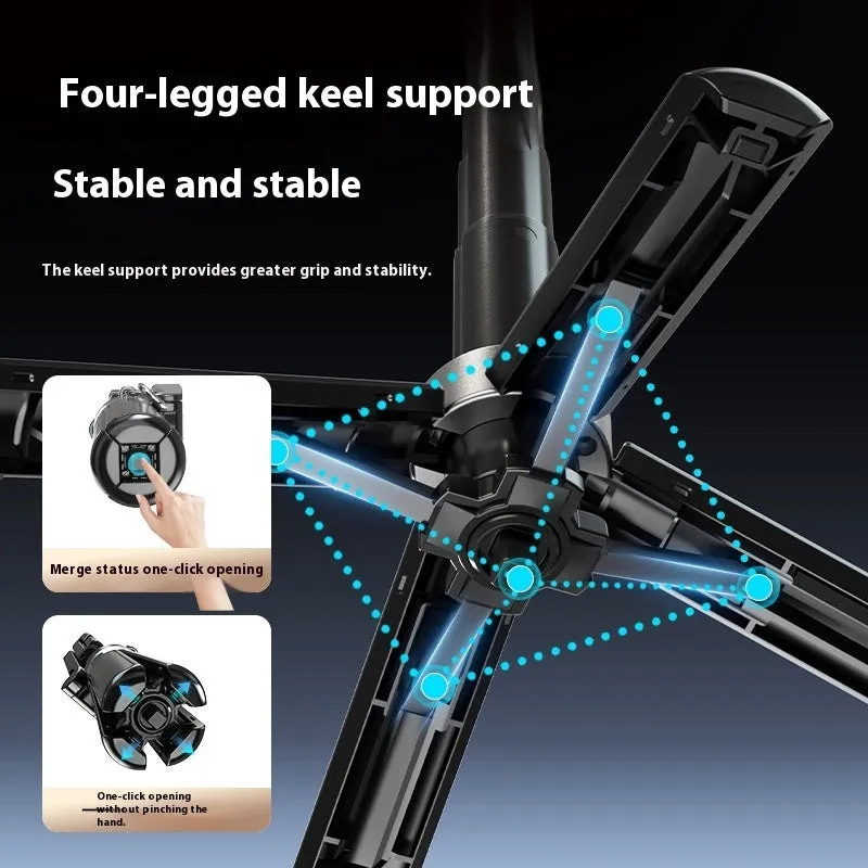 T20C mini magnetic selfie stick with Bluetooth handle and alloy body for universal smartphone use