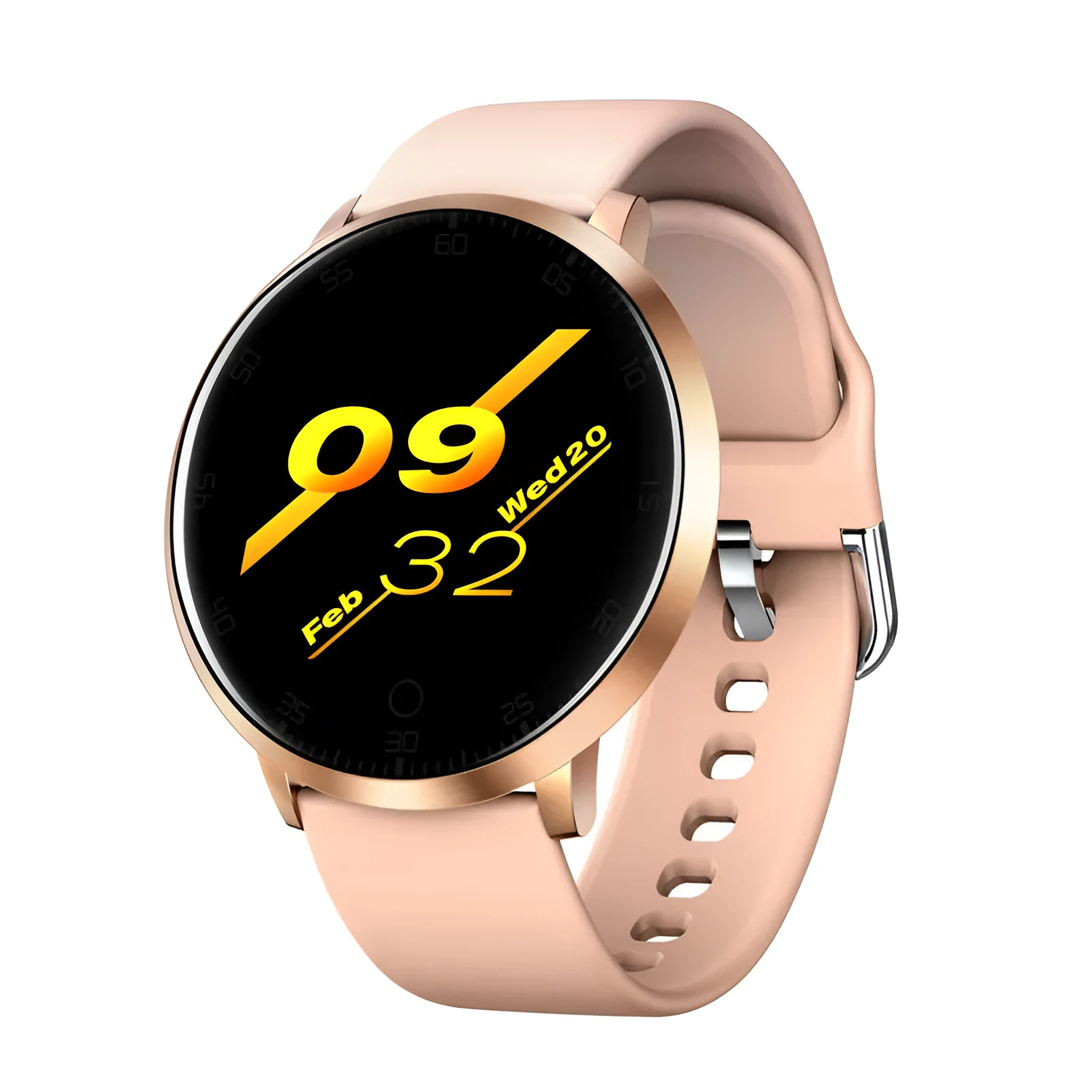 Black ultra-thin smart health bracelet with 45mm zinc alloy case and 1.3-inch screen on a silicone strap.