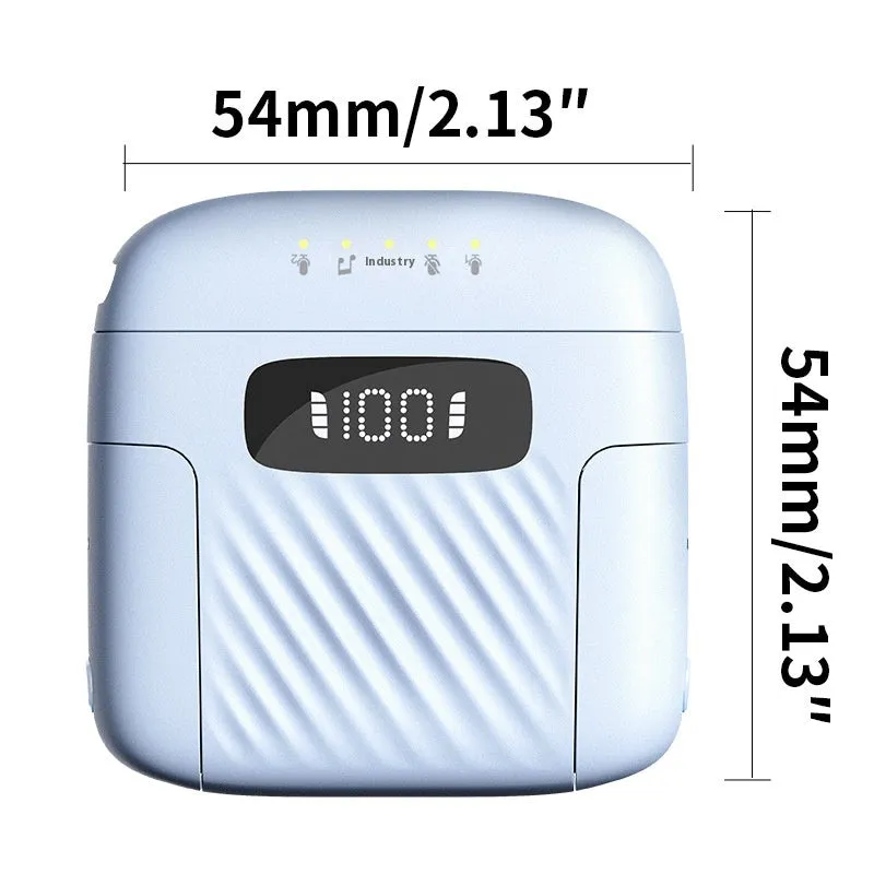 M8 Mini Wireless Collar Clip Microphone in black with magnetic charging case and Type-C connector, showing one-for-two setup