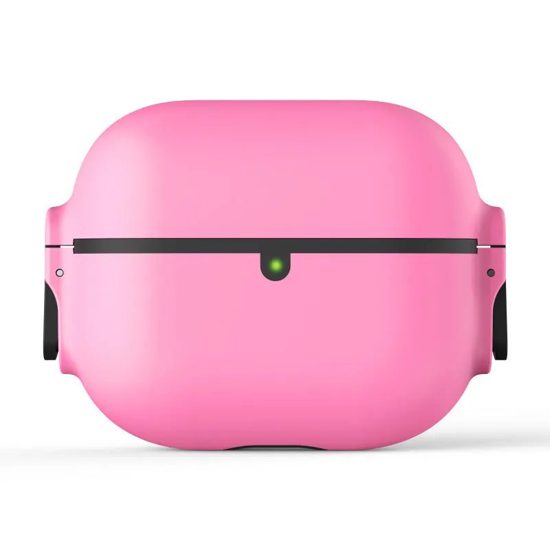 Hard silicone PC protective case for Apple AirPods with frosted finish in black
