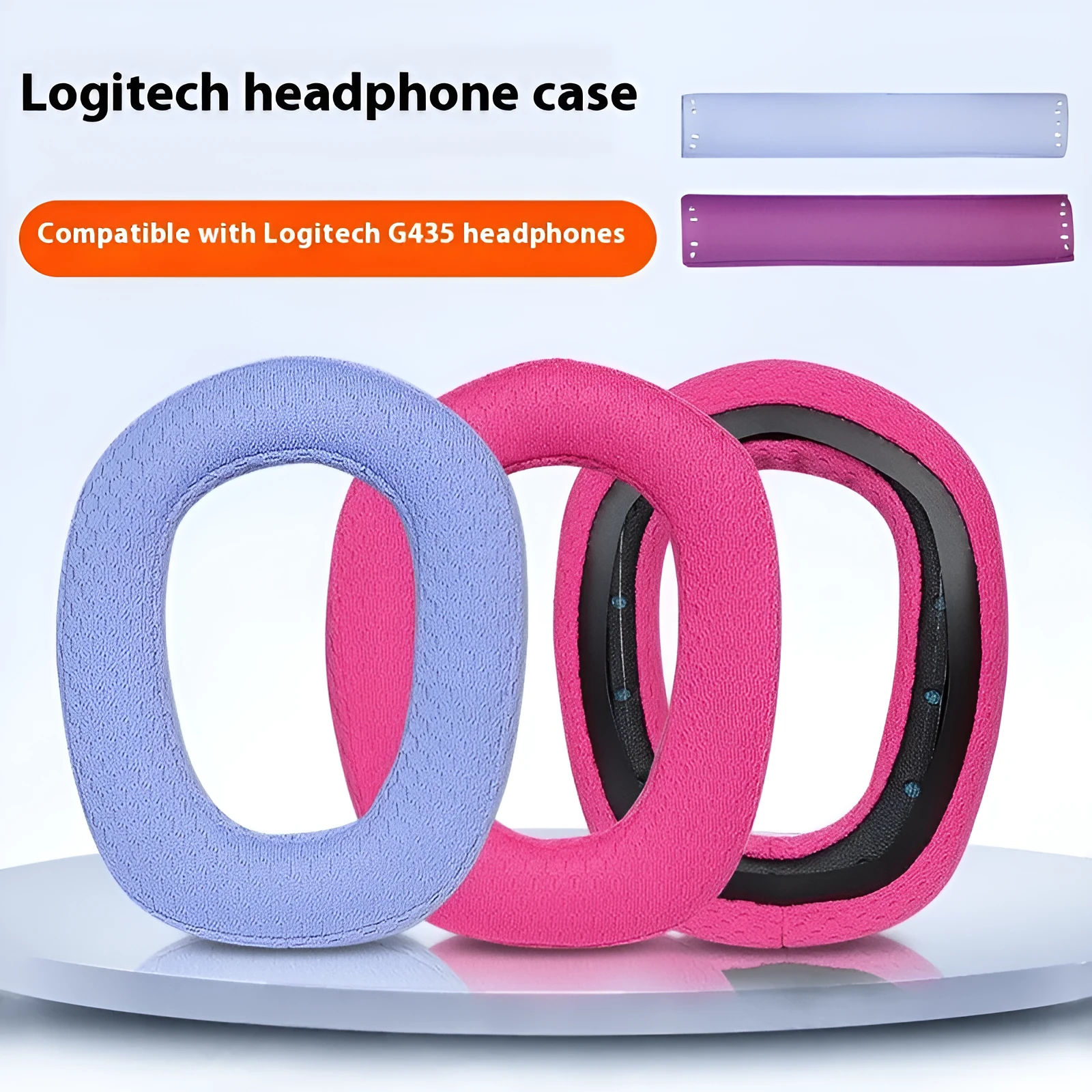 Single black mesh fabric replacement earmuff cover for G435 earphones