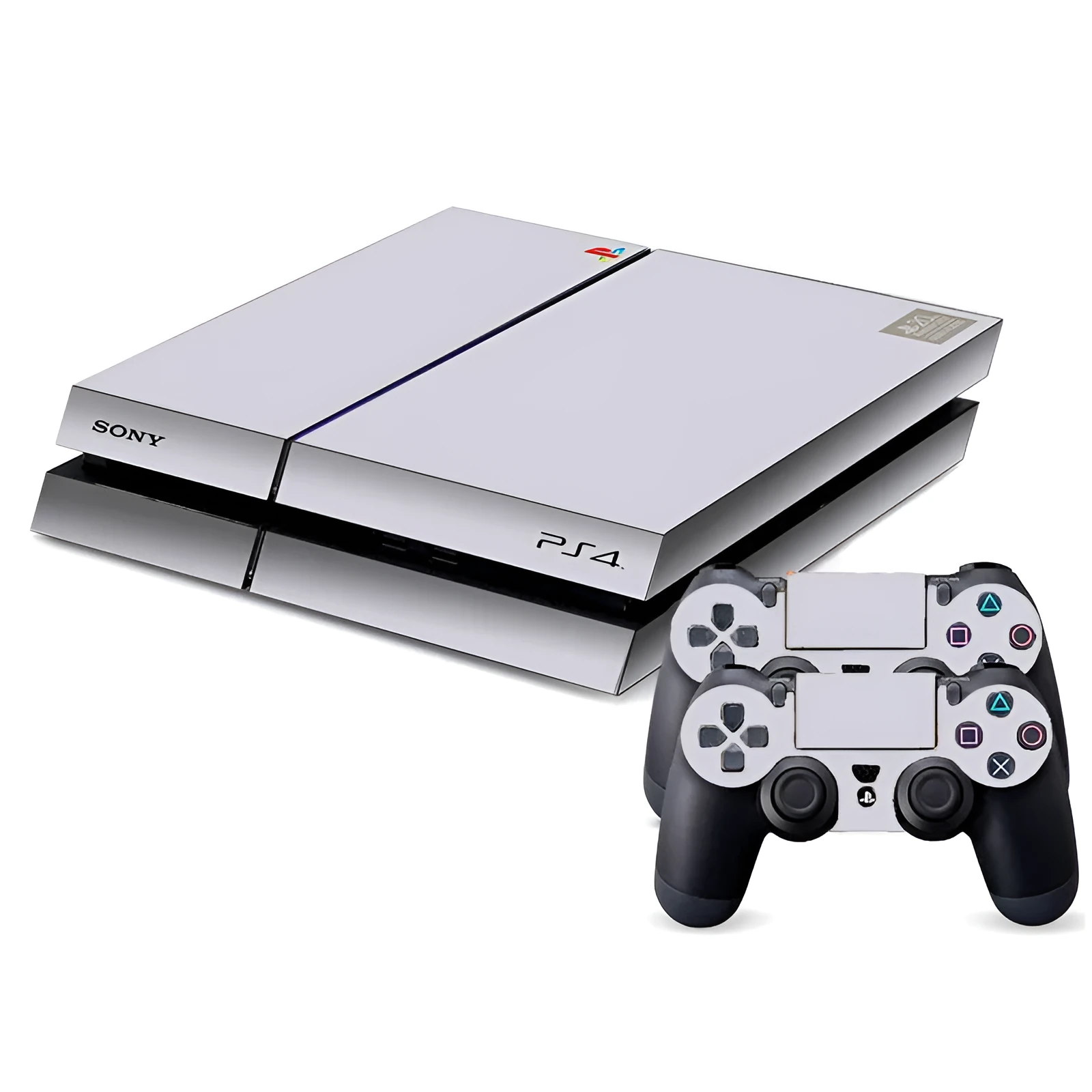 PS4 B-SKIN protective vinyl stickers with creative explosion pattern design on black console