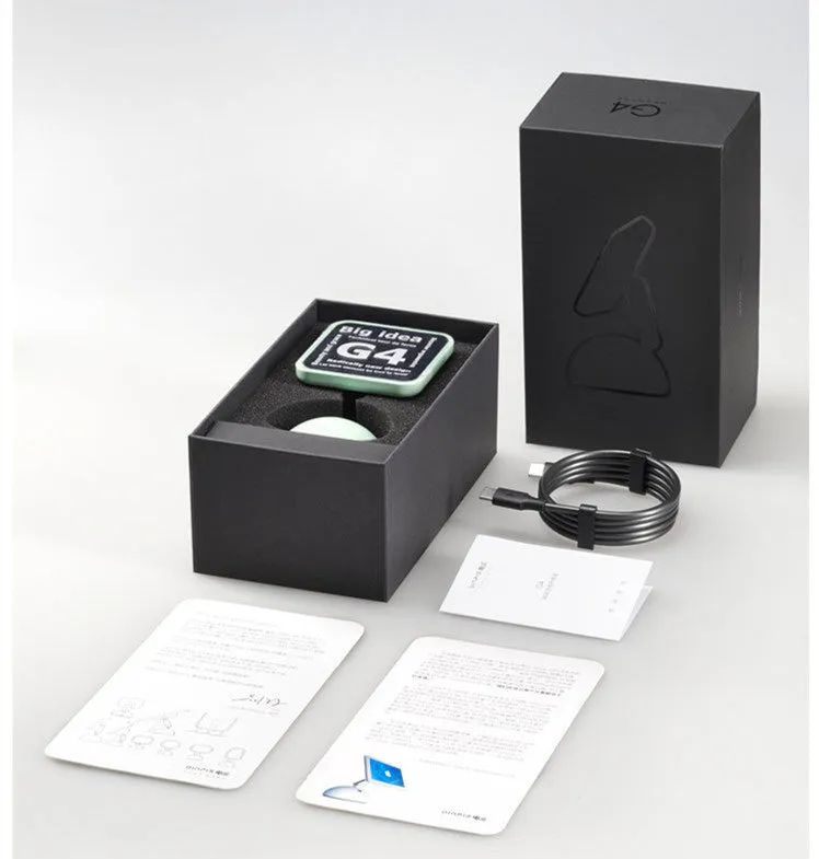 Mini magnetic desktop wireless charging stand in Space Grey with double ring magnet and LED indication