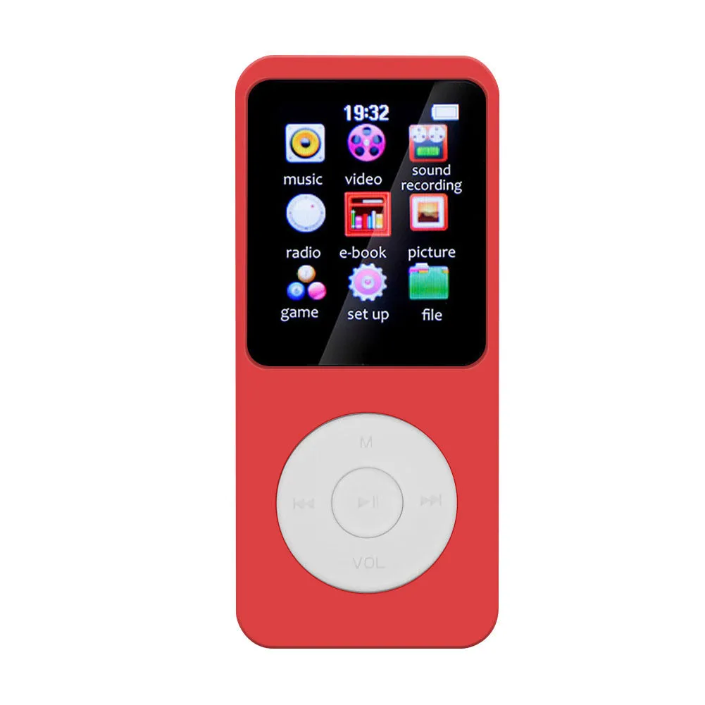 Blue MP3 Walkman Student Edition with 1.8-inch screen, push buttons, and Bluetooth capability