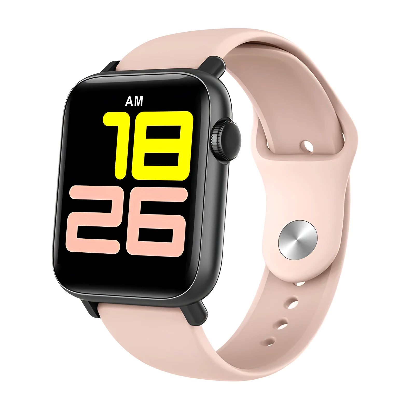 QS19 smart bracelet heart rate blood pressure temperature monitor 1.54 inch IPS display black TPU band