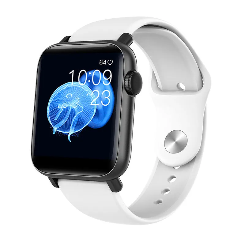 QS19 smart bracelet heart rate blood pressure temperature monitor 1.54 inch IPS display black TPU band