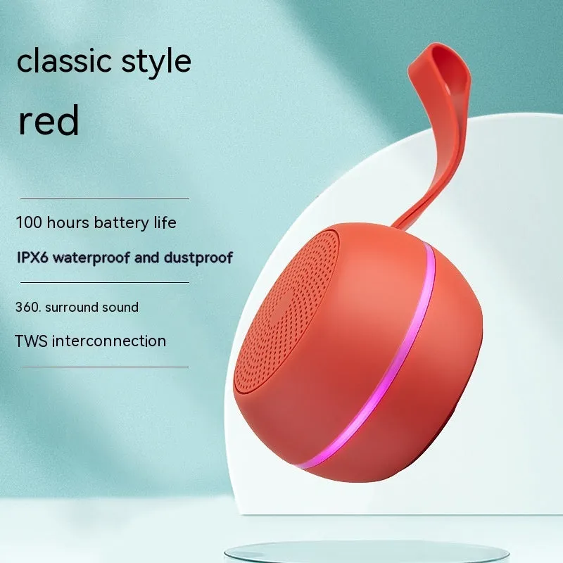 Bluetooth Speaker Outdoor Waterproof Subwoofer Audio 5W USB Power Black Blue Light Gray Red Sky Blue Plastic Mini Stereo Card Insertion Voice Prompt Call Function Dustproof Drop-Storitant for Outdoor Home Karaoke Live Broadcast Portable