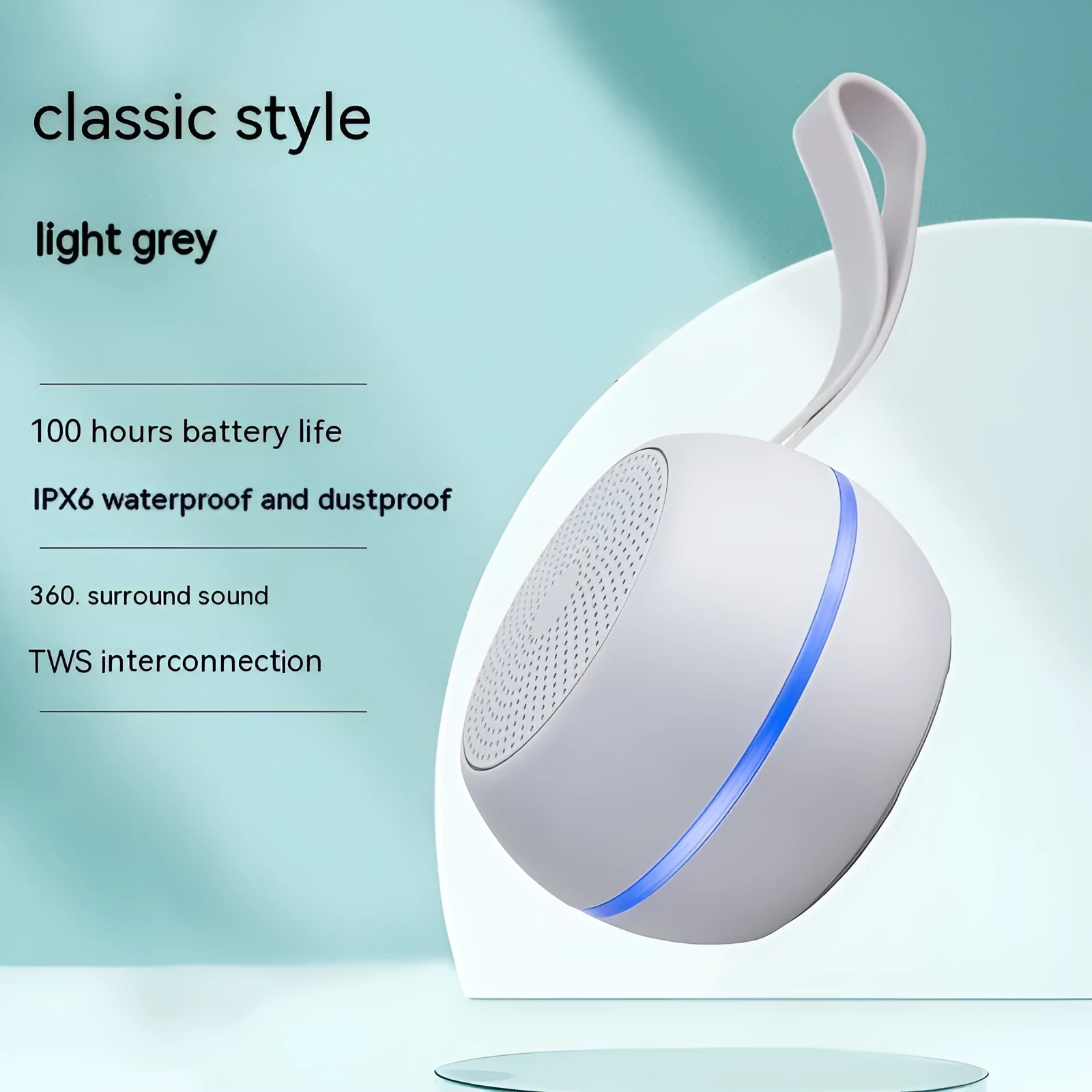 Bluetooth Speaker Outdoor Waterproof Subwoofer Audio 5W USB Power Black Blue Light Gray Red Sky Blue Plastic Mini Stereo Card Insertion Voice Prompt Call Function Dustproof Drop-Storitant for Outdoor Home Karaoke Live Broadcast Portable