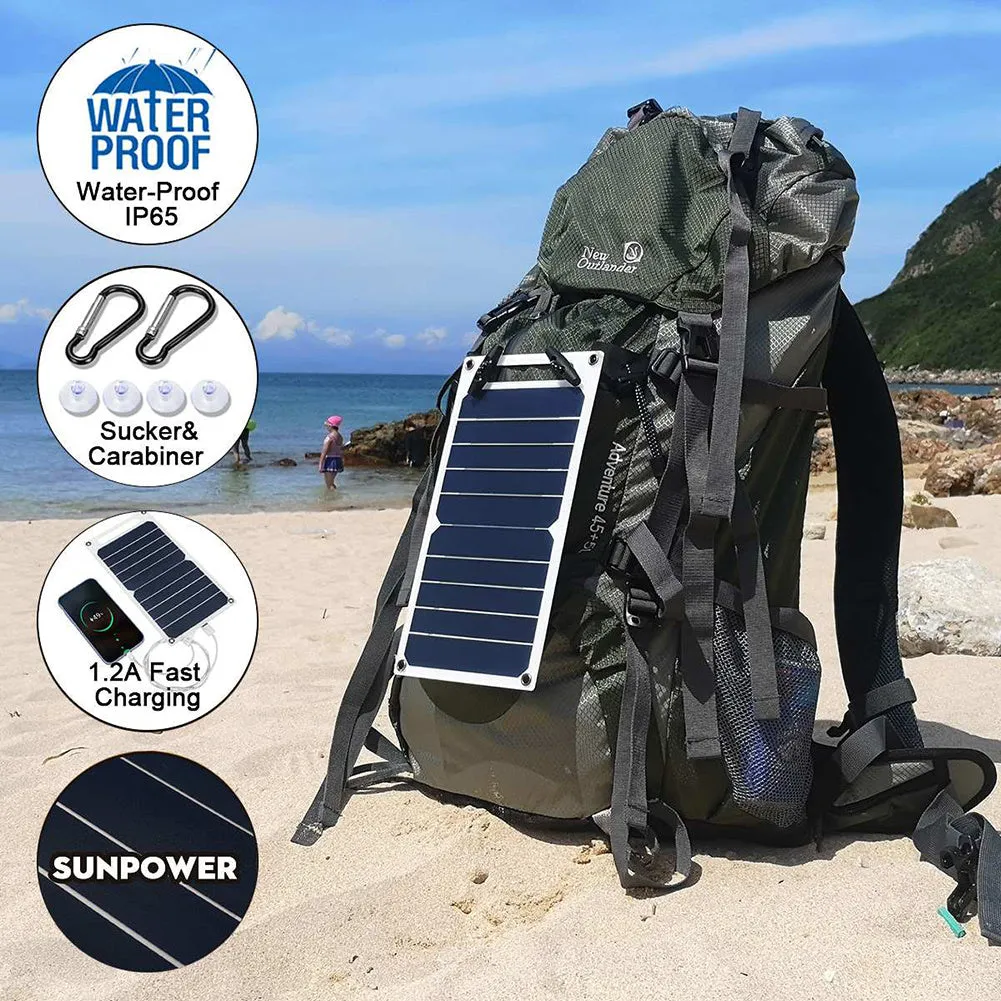 Semi-flexible monocrystalline solar panel 6W 5V with PET packaging for portable USB device charging