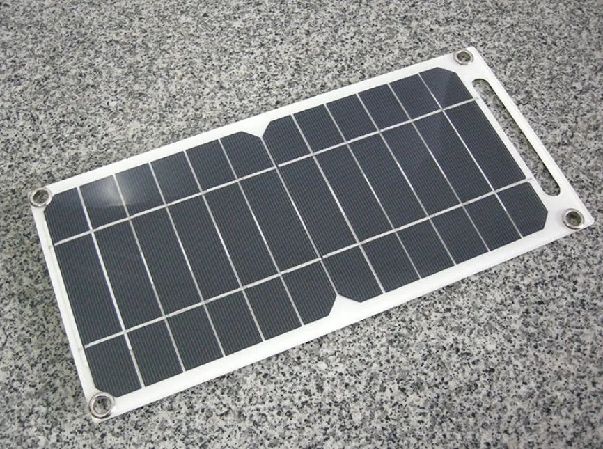Semi-flexible monocrystalline solar panel 6W 5V with PET packaging for portable USB device charging