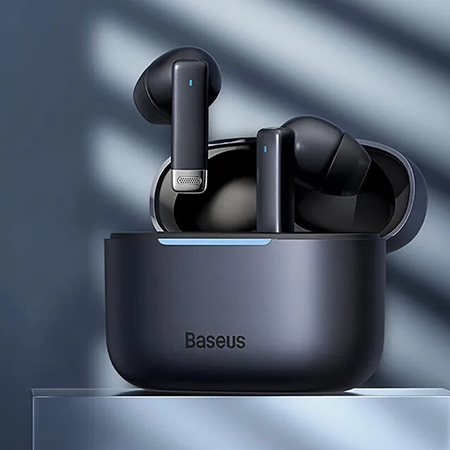 Pearl white true wireless earbuds with active noise cancellation in charging case, Bluetooth 5.3, IPX5 waterproof