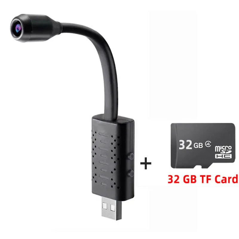 U21 compact wireless security camera with small monitor, showing 1080P HD and PIR sensor details.