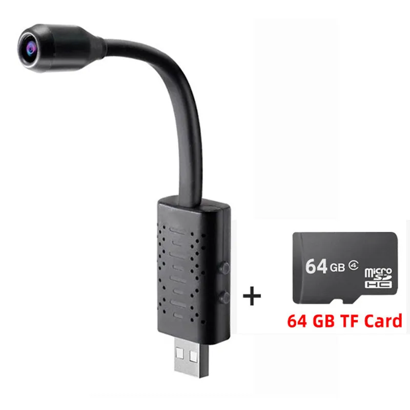 U21 compact wireless security camera with small monitor, showing 1080P HD and PIR sensor details.
