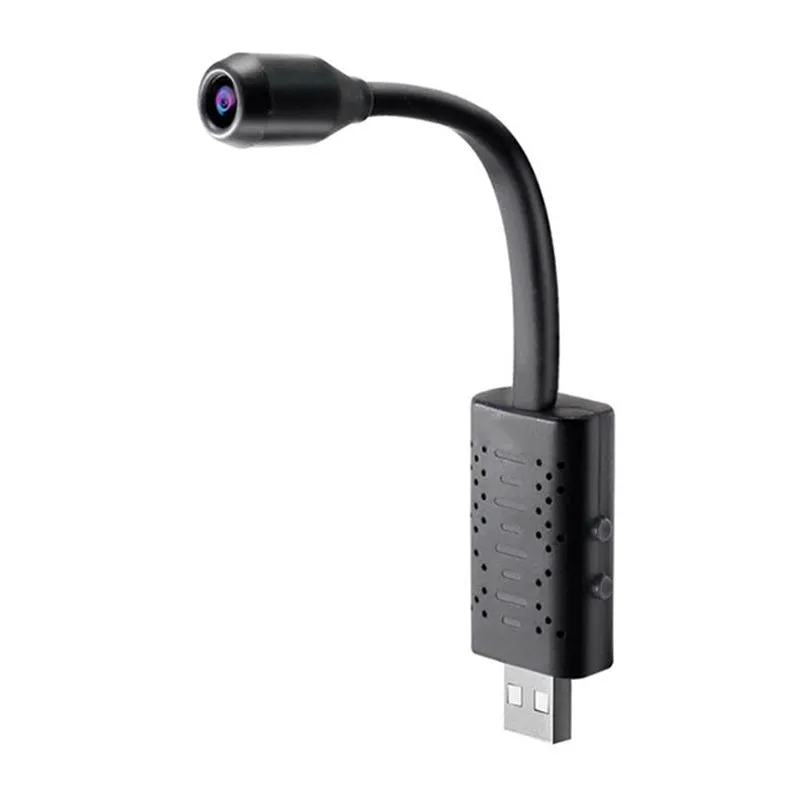U21 compact wireless security camera with small monitor, showing 1080P HD and PIR sensor details.