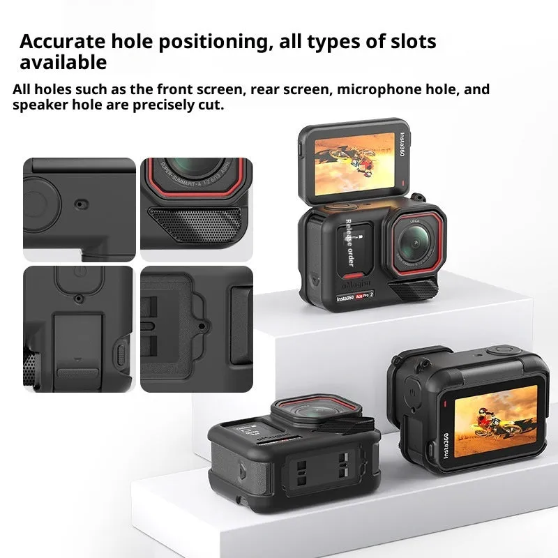 Acepro2 silicone protective cover for Insta360 ACE Pro2 camera in black colour