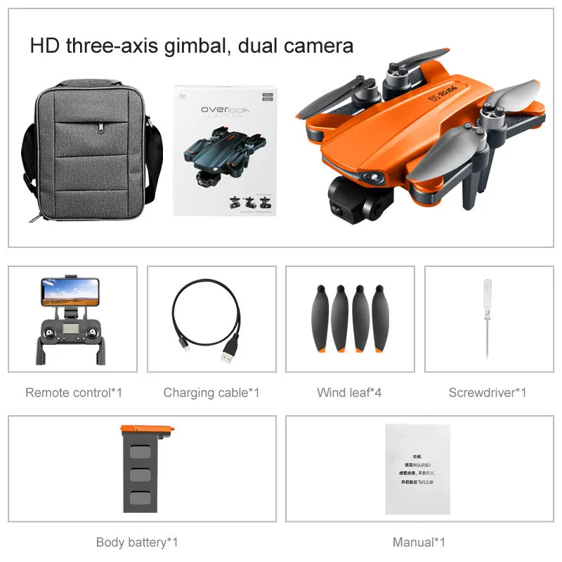 RG106PRO drone in metal blue with three-axis PTZ and obstacle avoidance system
