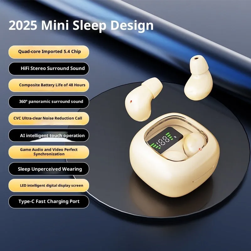 Wireless Bluetooth headset with digital display power indicator in black colour