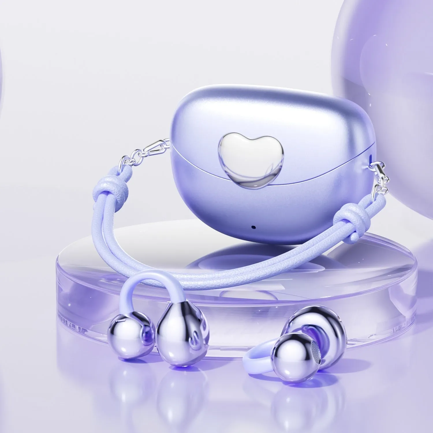 M106 clip-on wireless Bluetooth headset in rose gold with PC ABS construction, sports style design