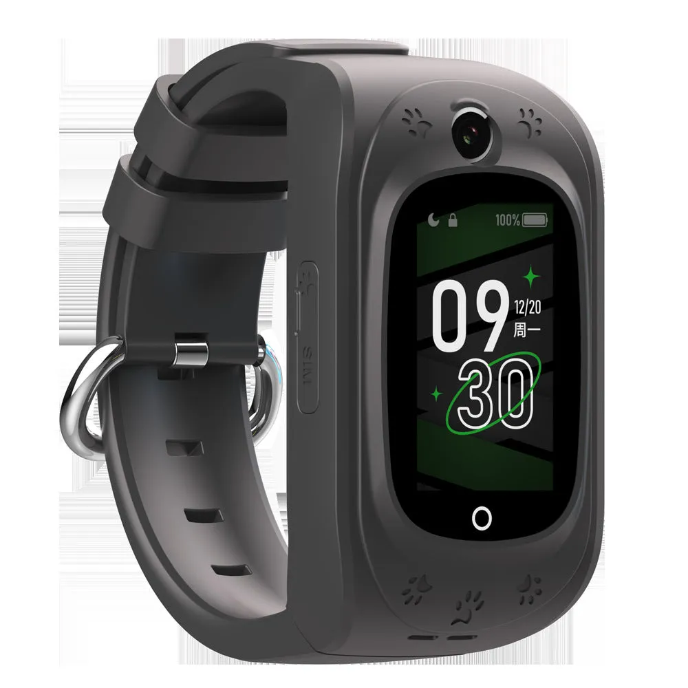 Children's multifunctional waterproof smart watch with touch screen TFT display in pink, blue, and black colours