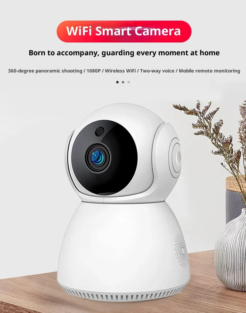 Home HD Night Vision Surveillance Camera 3MP WIFI USB plastic indoor security camera with memory card option