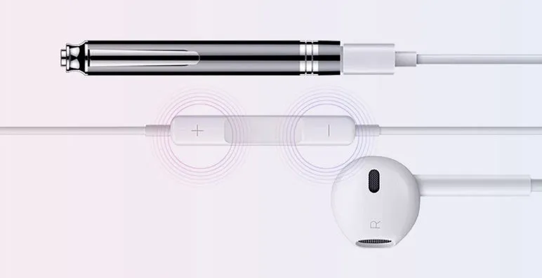 Black pen-style USB voice recorder MP3 player showing 120mm length and integrated USB connector.