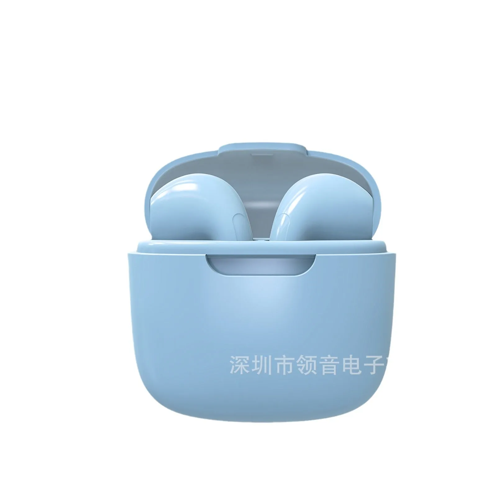 Creative design macaron wireless Bluetooth earphones in white, pink, and black plastic earplug style