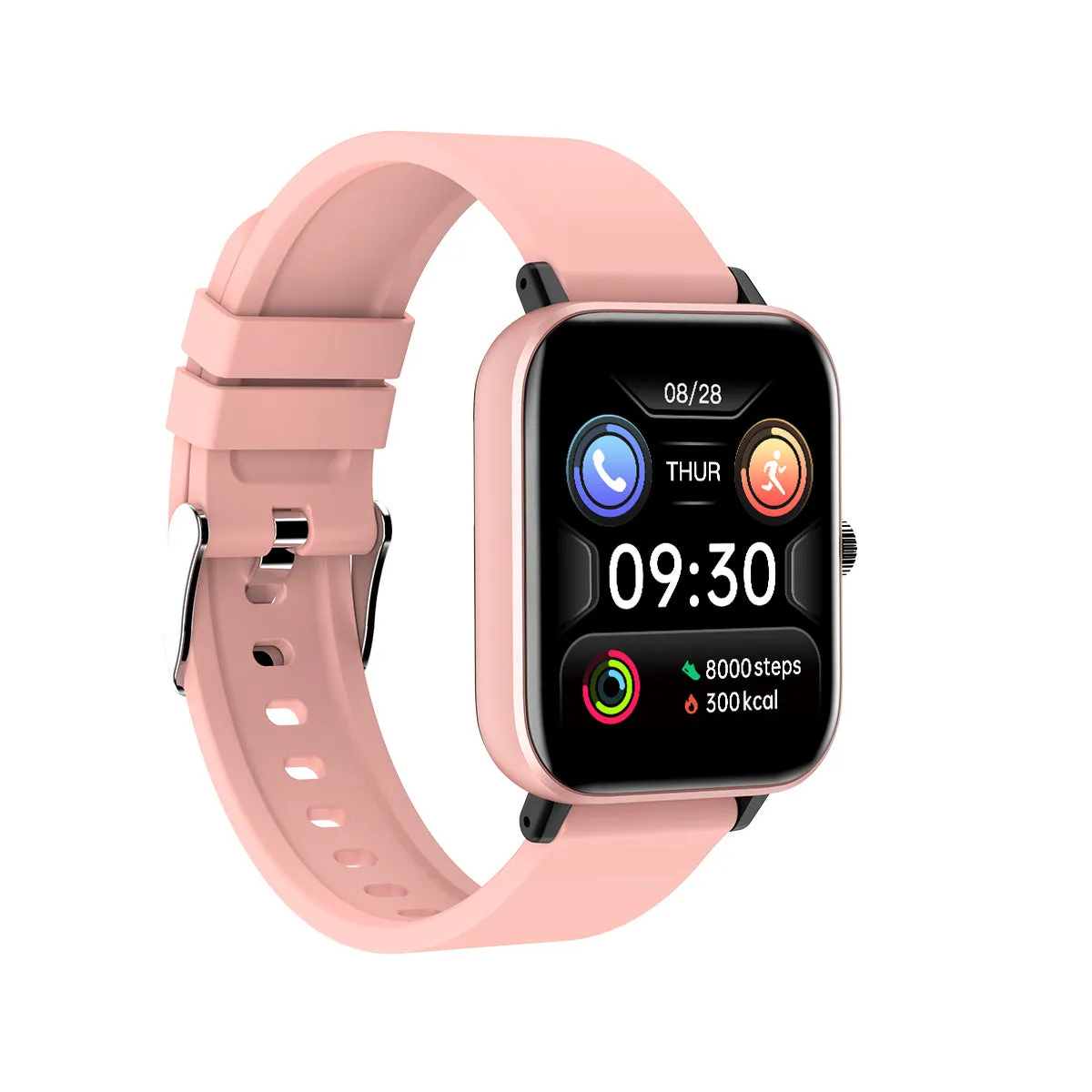 Y30 smartwatch with 1.54 inch TFT screen, Bluetooth call, and health sensors, black colour